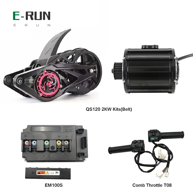 US $529.03 QS PMSM 2kW Electric Scooter Mid Drive Motor and Programmable 100A Controller Throttle Conversion Kits