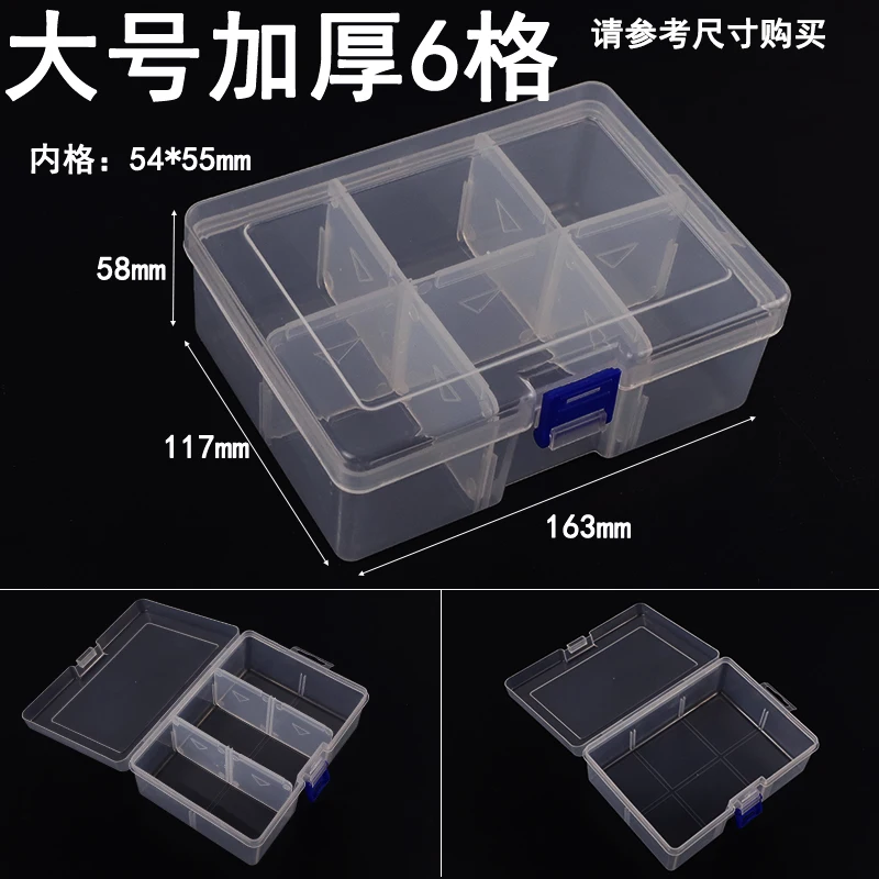New 10 Slots Cells Colorful Portable Jewelry Tool Storage Box Container Ring Electronic Parts Screw Beads Organizer Plastic Case small tool chest Tool Storage Items