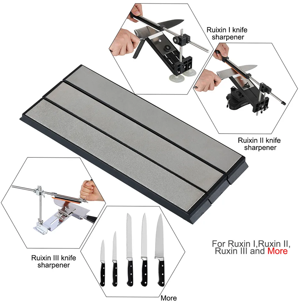 Ruixin Pro II III Knife Sharpener 200# 500# 800# 3pcs Kitchen Tool Edge Diamond Whetstone Sharpening Stones | Дом и сад