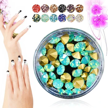 

Acrylic Nail Rhinestones Mixed Color Stones AB Color Rhinestone Irregular Beads For Nails Art Decorations Crystals Accessories