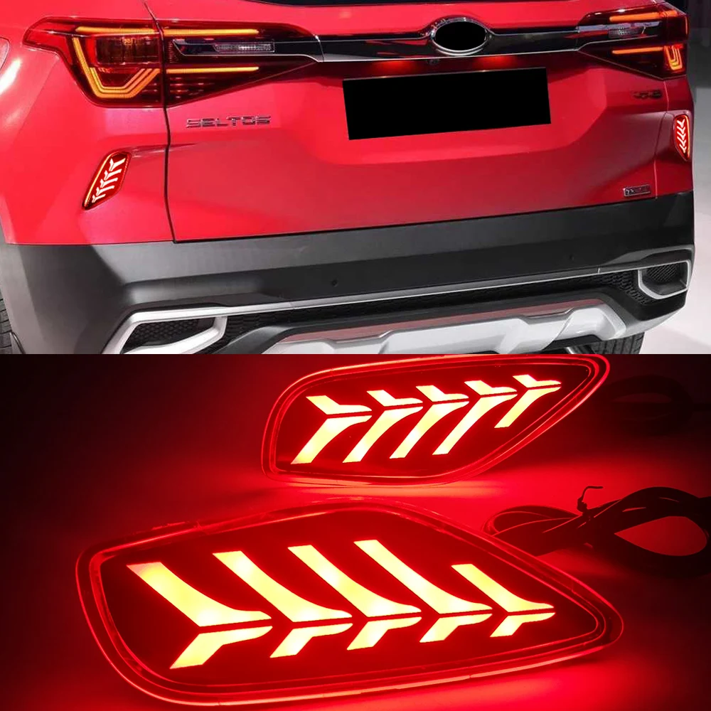 Автомобильный мигающий отражатель 1 пара светодиодный ных фонарей для Kia Seltos 2019