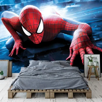 

Amazing Spider-Man Photo Wallpaper Custom Super hero Wallpaper 3D Wall Mural Kids Boys Bedroom Living Room Sofa TV Background