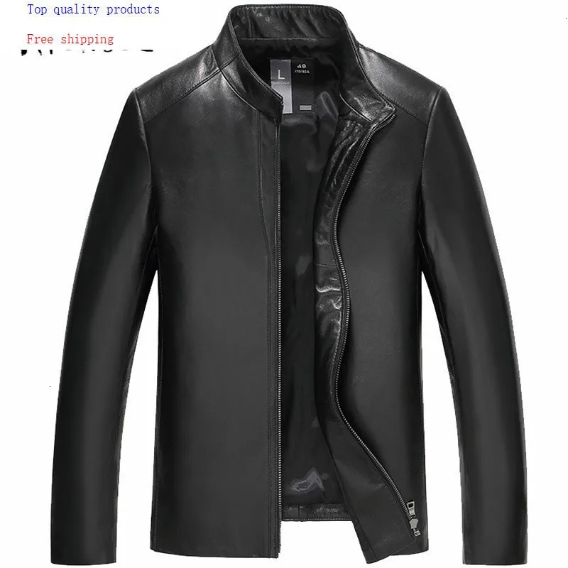 

Men Sheepskin Coat Spring Autumn Motorcycle Jackets Genuine Leather Jacket Men Chaqueta Cuero Hombre 16H9902 YY268