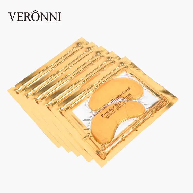 5pc Gold VERONNI Gold/кристальная коллагеновая маска для глаз с морскими водорослями патчи для ухода за глазами против темных кругов против старения морщин уход за кожей - Цвет: 5pc Gold
