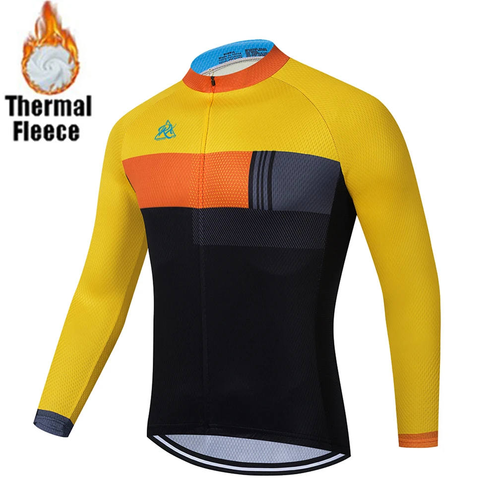 Men's Cycling Clothing 2022 Bike Team Winter Fleece Long Sleeves Cycling Jerseys MTB Ropa Ciclismo Maillot Bicycle Bike Jacket