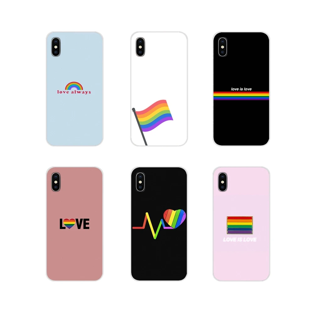 Для Apple iPhone X XR XS 11Pro MAX 4S 5S 5C SE 6S 7 8 Plus ipod 5 6 Радужный Флаг ЛГБТ любовь побеждает