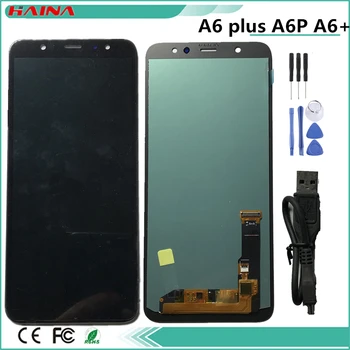 

2018 Display lcd For Samsung Galaxy A6 A6 plus A605 J805 LCD Display Touch Screen Digitizer Assembly
