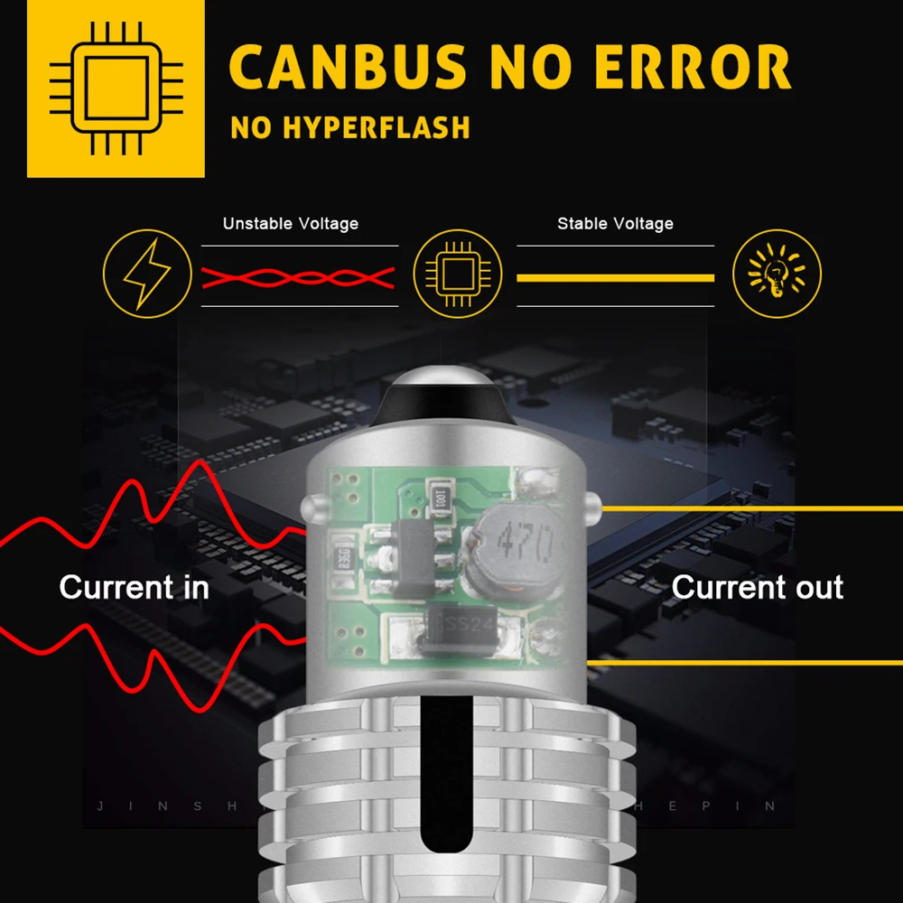 2 шт. Bau15s PY21W 7507 светодиодный светильник Canbus No Hyper Flash 1156 P21W ba15s Лампа сигнала поворота встроенный резистор без ошибок оранжевый