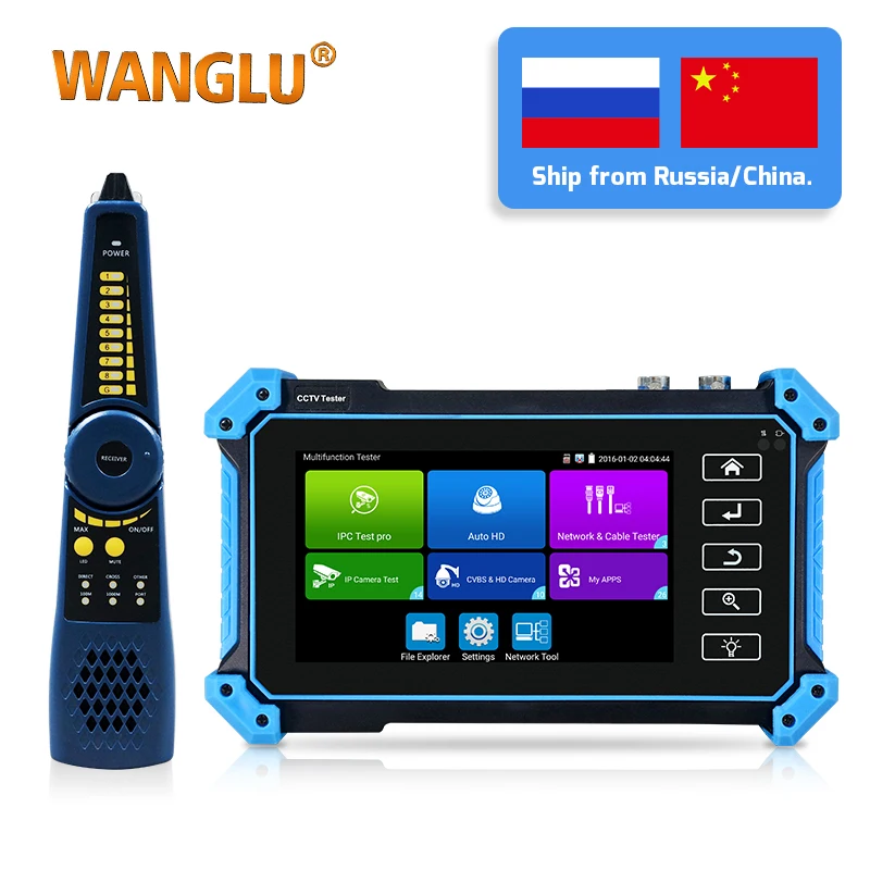 Wanglu 5.4 Pollici Ipc-5200 Plus Full 8Mp Ip Cvi Tvi Ahd Sdi Analogico 6 In 1 Vga E 4K Hd Input Ip Camera Tester