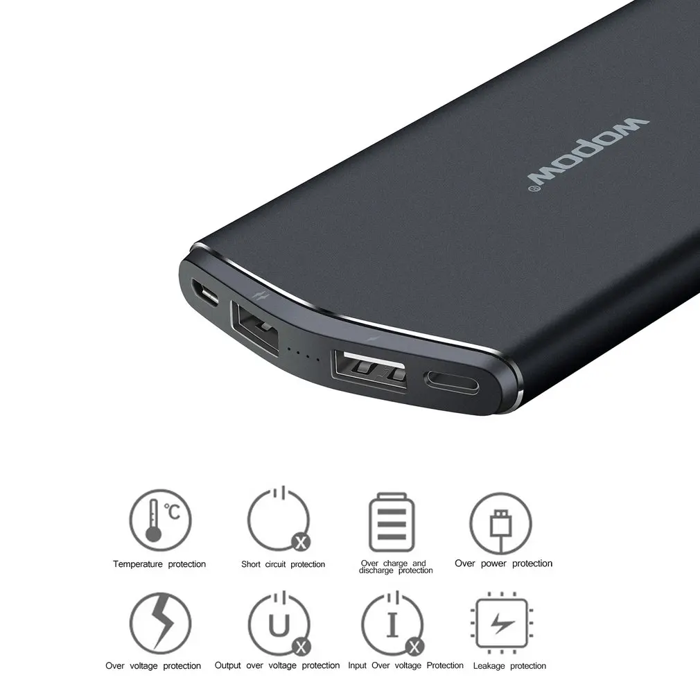 8000 мАч Высокая емкость мобильный PowerS8 двойной USB выход портативный внешний аккумулятор ультра-тонкий для Android для Apple
