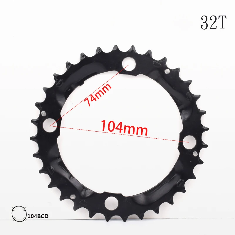 Цепь MTB горный велосипед 104BCD 8/9 скорость 22T 32T 42T шатуны зубная пластина части 104 BCD костюм для Prowheel шатуны