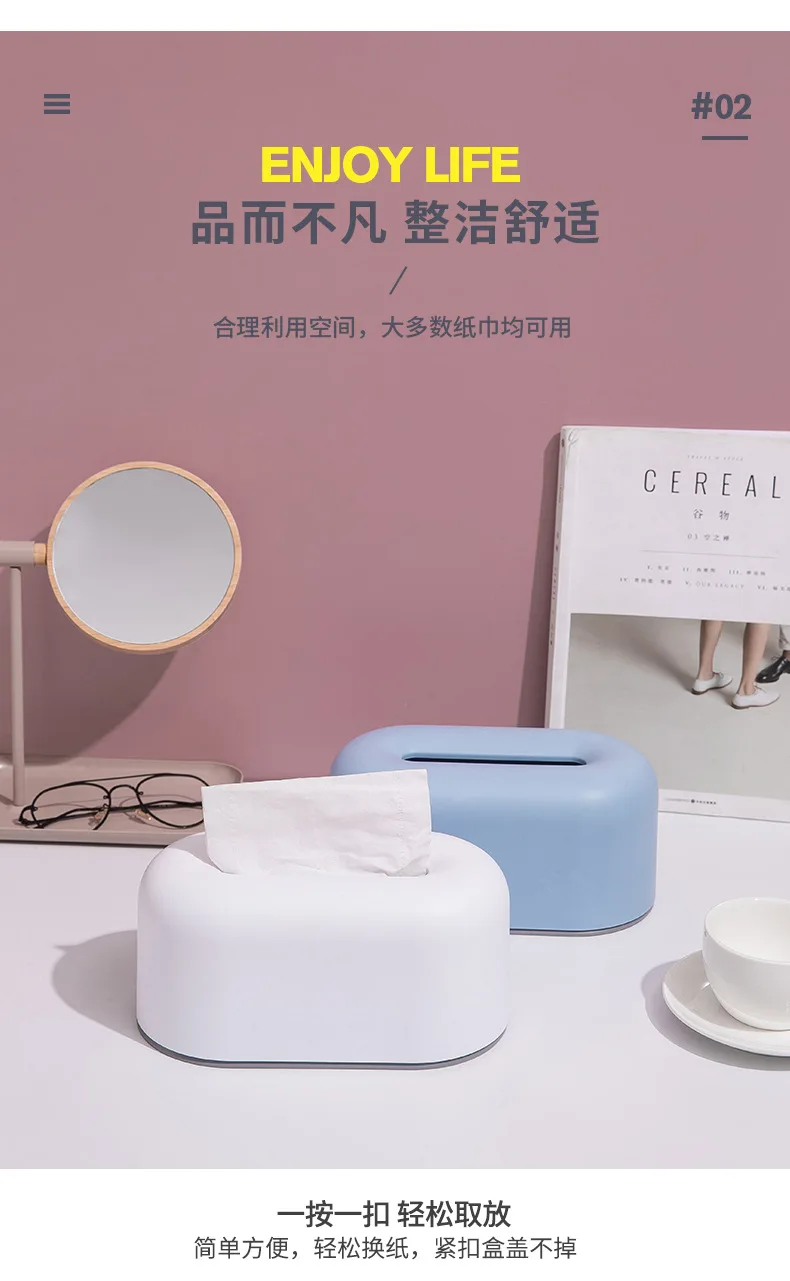 Plastic Tissue Box Square Home Tissue Container Car Napkins Holder Case Home Organizer Kitchen Storage Boxes Holdler Table Decor