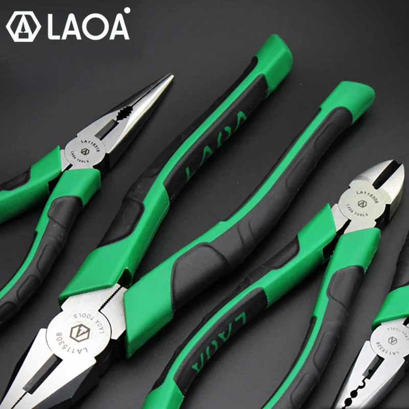 

LAOA Wire Cutter Pliers CR-V Pliers Kit Long Nose Nippers Diagonal Pliers Cable Wire Side Cutting Pliers Tools