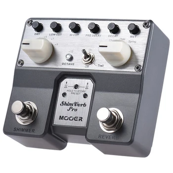 

Mooer Shimverb Pro Digital Reverb Guitar Effect Pedal With Shimmer Effect 5 Reverberation Modes Twin Footswitch