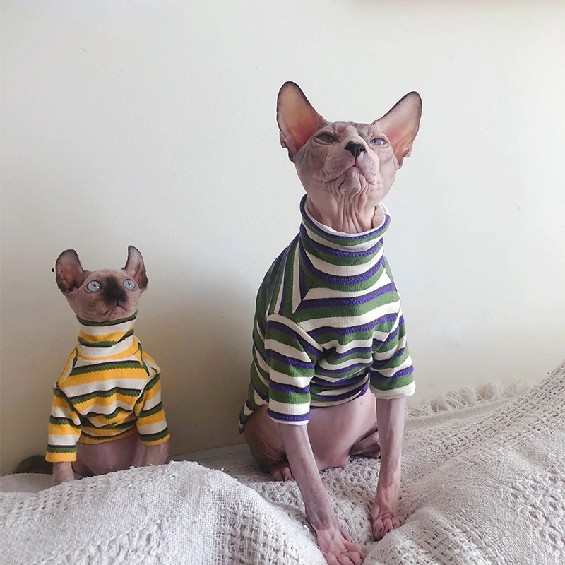 ペット冬服猫スフィンクス猫の服犬綿猫服ストライプペット小さな子犬服 Cat Clothing Aliexpress ペット冬服猫スフィンクス猫の服犬綿猫服ストライプペット小さな子犬服 Cat Clothing Aliexpress