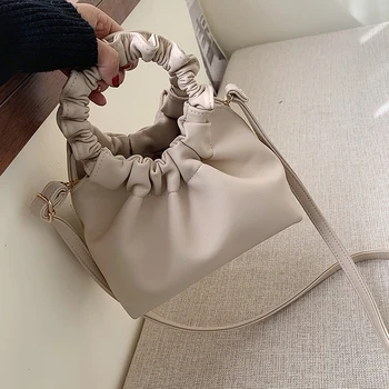 

Jin ManTang Round Handle Solid Color PU Leather Small Totes For Women 2020 Fashion Summer Crossbody Shoulder Messenger Handbags