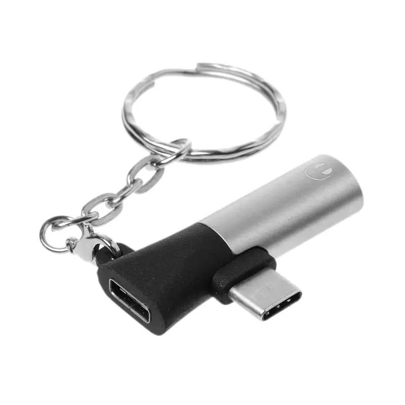 Серебристый Тип C до 3,5 мм зарядное устройство кабель для наушников USB C Aux аудио разъем адаптер для наушников конвертер для Xiaomi 9 6 6X8 Mix 2 huawei - Цвет: Серебристый