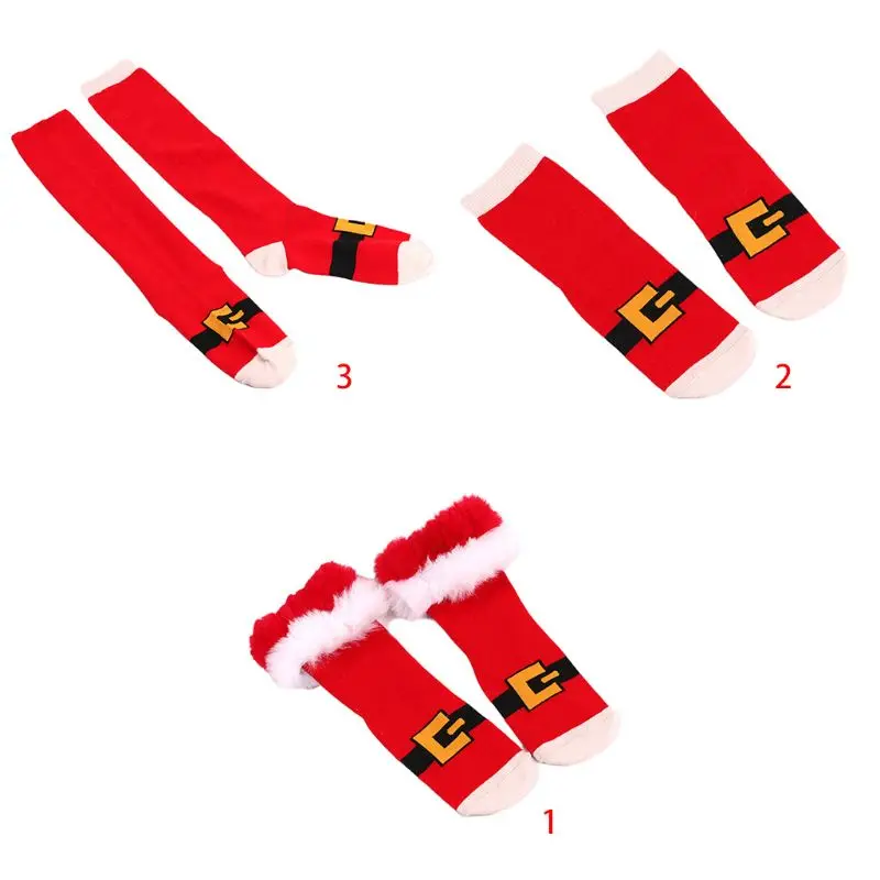 Новинка; Детские Зимние забавные носки; одежда с рождественским Санта Клаусом; чулочно-носочные изделия с принтом; 95AB