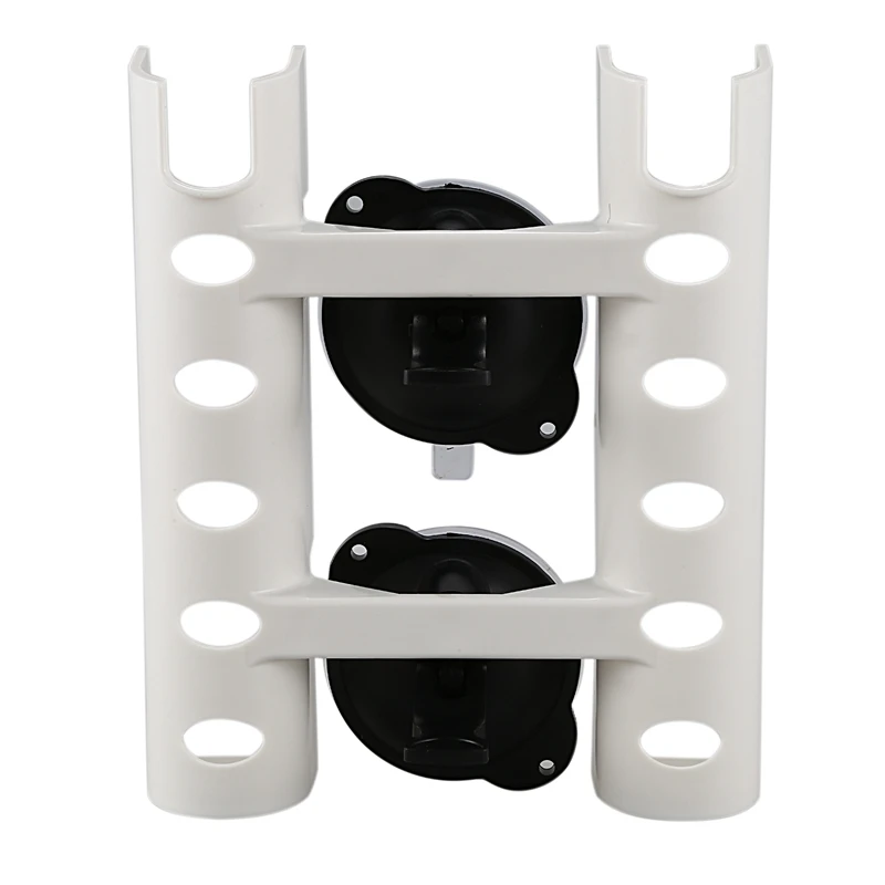ABLB-Fishing Vertical 2 Link Rod Holder Multi-function Suction Cup Protector Organiser Pole Tube Mount Bracket Lure Pliers Stor