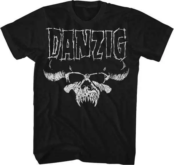 DANZIG-винтажный логотип черепа-футболка S-2XL Новый Официальный живой Национальный