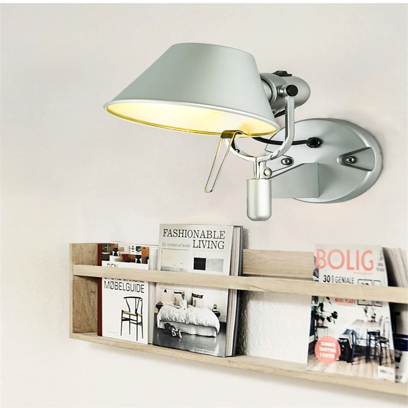 Italy Design Artemide Tolomeo Mega Lampada Wall Lamp Industrial Minimalist Modern Swing Arm Wall Mounted Bedroom Bedside Lamp wall mounted light fixture