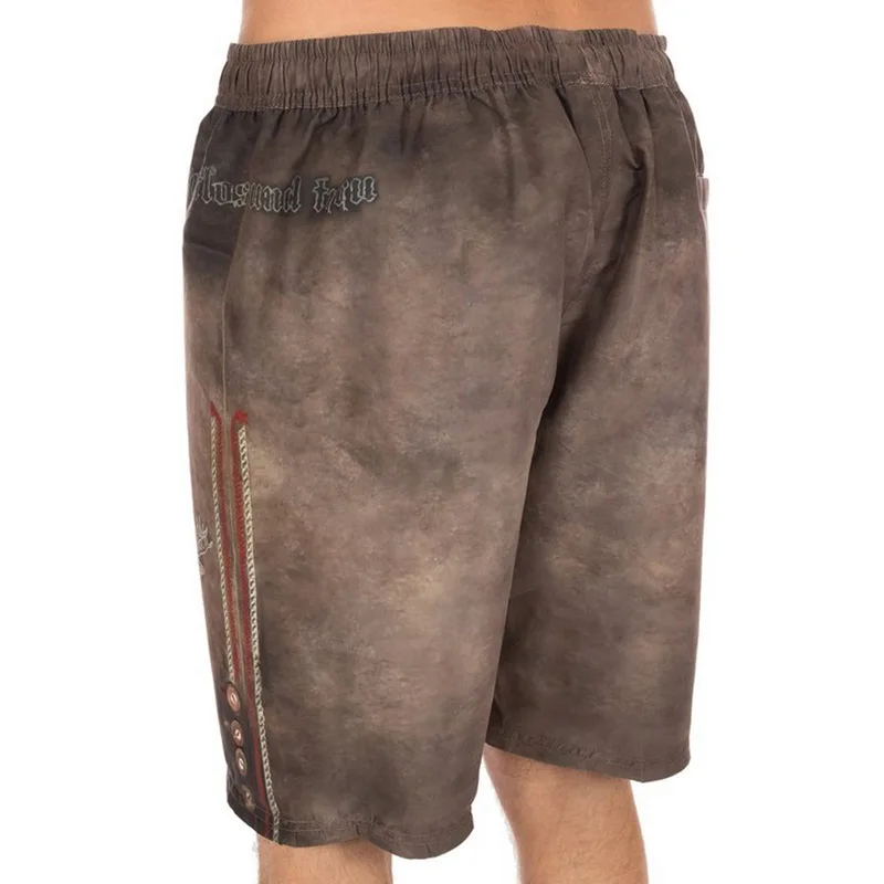 Homme летние Pantalon Corto Hombre Oktoberfest мужские шорты винтажные пляжные шорты свободного кроя шорты-карго шорты с принтом и эластичной резинкой на талии