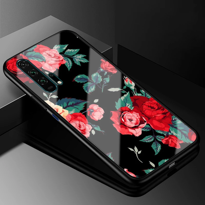 23 Для huawei Nova 5 T чехол Nova5T PC Пластиковый стеклянный чехол для телефона черный ТПУ бампер чехол для huawei Nova 5 T Nova 5 T чехол - Цвет: 23