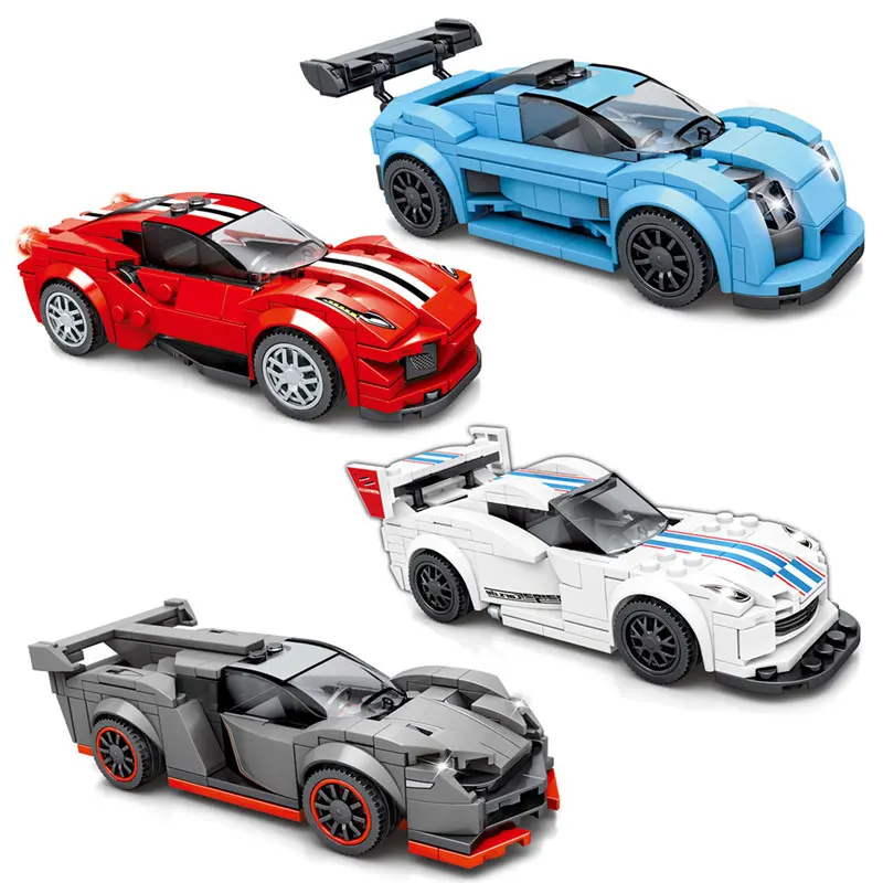 4 шт. создатель города Technic Super Racers speed Champions спортивный гоночный автомобиль строительные блоки кирпичи наборы детские игрушки подарки