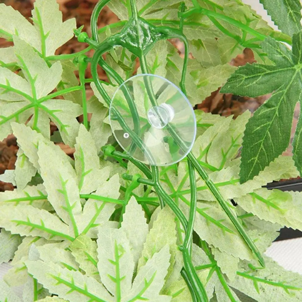Aquarium Reptile Fish Tank Artificial Plastic Fake Hanging Leaves Plant Decor fish tank ornaments,fish tank decorations,aquarium ornaments