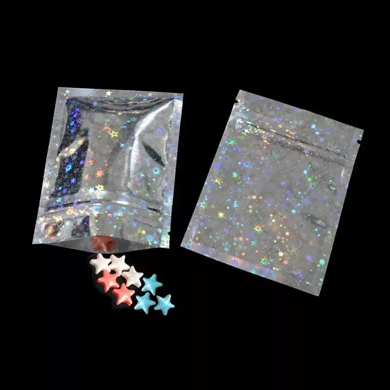 

Retail 100Pcs/Lot 75x100mm Multicolor Zipper Lock Aluminum Foil Resealable Valve Zip Lock Bags Food Grocery Package Bag