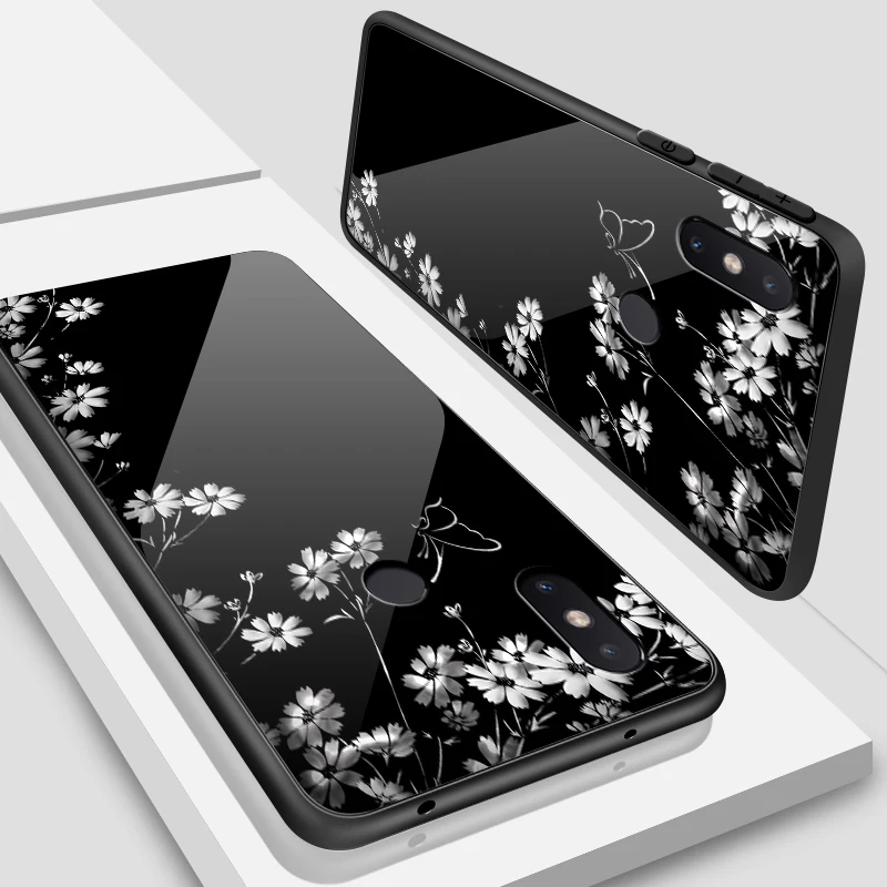 W316 Чехол из закаленного стекла для Xiaomi 5X6X8 9 SE A1 A2 Lite для Redmi Note 4x 5A 6 7 Pro Prime жесткий бампер с глубокой мягкой печатью Coques - Цвет: W316