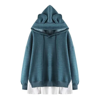 

Plus Size Women's Padded Hoodies Autumn Winter Hooded Outerwear Cute Tops