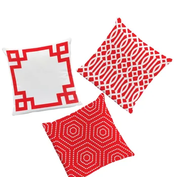 

Personalized Geometry Pillowcase Red Diamond Line Square Cushion Cover Living Room Super Soft Small Decoration Sofa Throw Pillow