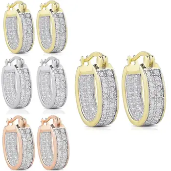 

2020 New Arrival 925 Silver Luxury Brilliant Zircon Stone Earrings for Women Trendy Classic Elegant Wedding Earrings Jewelry