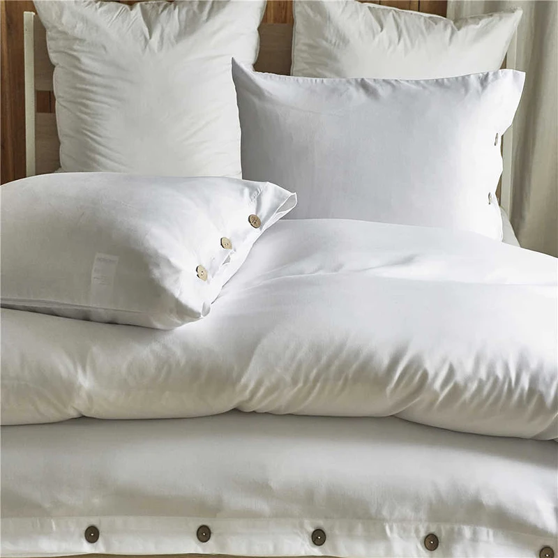Solid Color Soft Button Side Quilt Duvet Cover Pillowcase Bedding Set For Home 2-3pcs Hiigh Quality Concise Summer Bed Linings | Дом и сад
