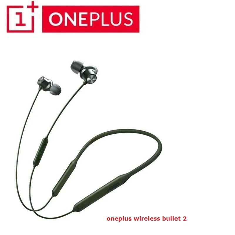 Оригинальные наушники Oneplus, пули, беспроводные 2 AptX, гибридные наушники в ухо, с магнитным управлением, микрофон, быстрая зарядка для Oneplus 7/7 Pro - Цвет: Green