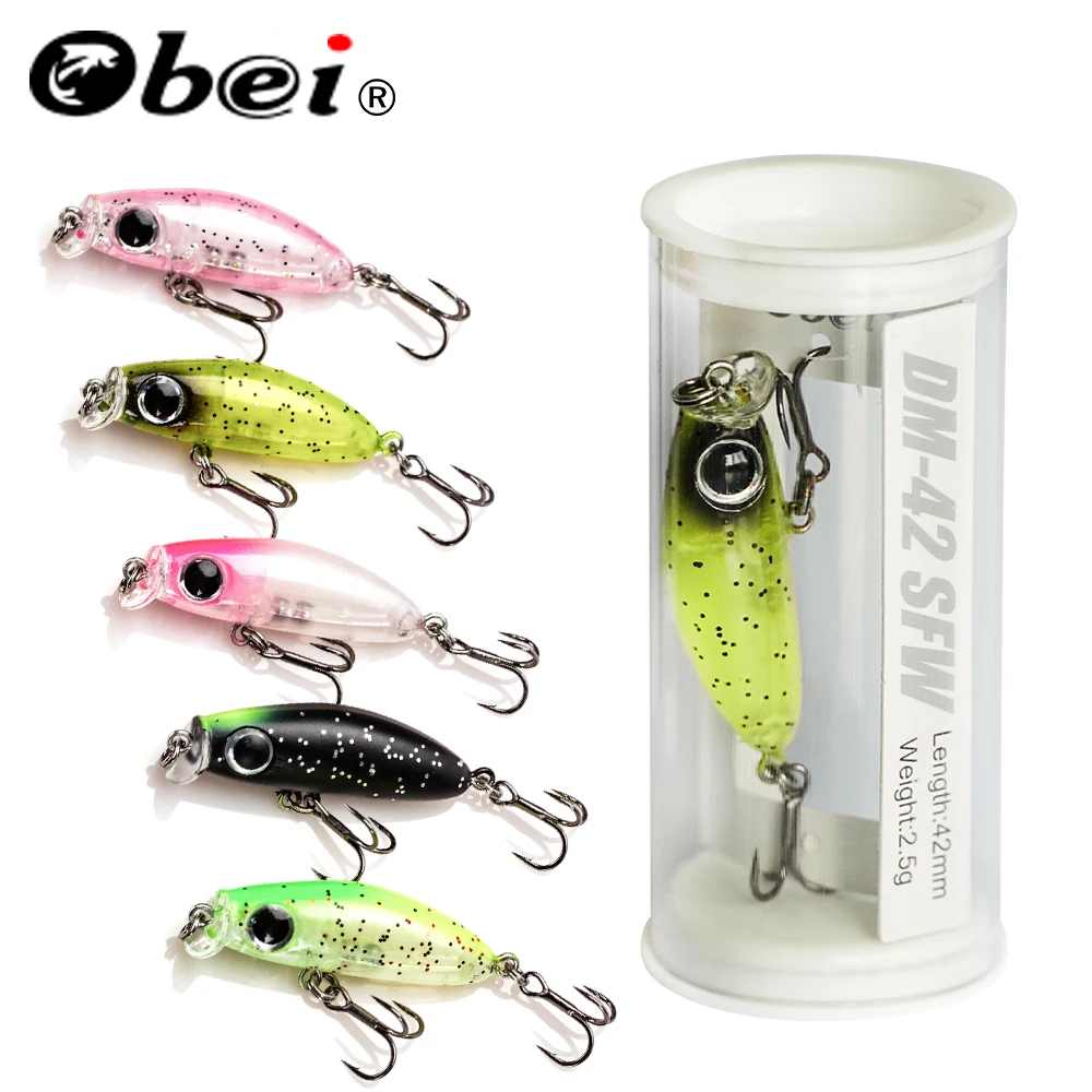 

OBEI 2019 hot model fishing lures hard bait 5color for choose 42cm 2.5g minnow quality professional minnow depth0.5-4.2m