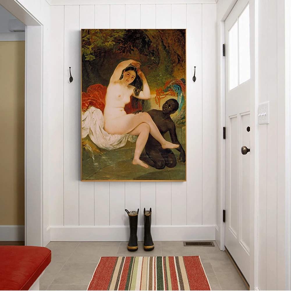 

Citon Canvas Karl BriullovBathshebaArt Oil painting Artwork Poster Picture Modern Wall decor Home Living room Decoration
