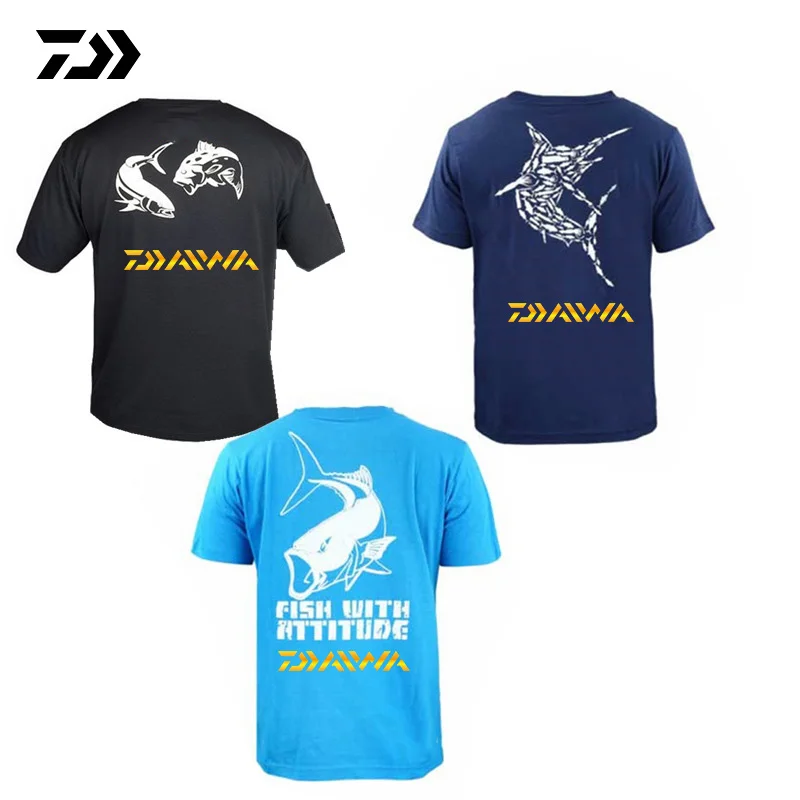 Daiwa Cawanfly Fishing T-shirt/ Fishing Clothing/ Outdoor Kleding Fishing Shirt Short Sleeve Sports Outdoor Fishing Wear for Men