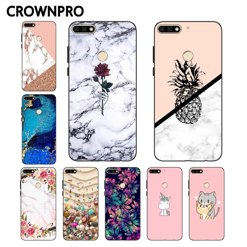 

5.7" Honor 7A PRO Case Phone Back Protective Cover FOR Huawei Honor 7A PRO Cases Siicone Soft TPU Black Matte Honor7A PRO Funda