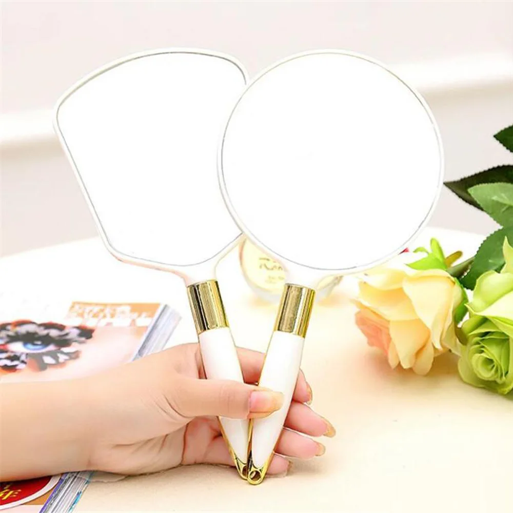 

DHL HD Handle Makeup Mirror Handheld Beauty Handle Maquillaje Espelho Portable High-end Compact Mirrors Makeup Vanity