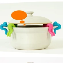 Новейший влагозащищенный подъемник крышки, анти-переливающиеся инструменты для супа, кухонный держатель крышки из силикагеля, держатель крышки для телефона