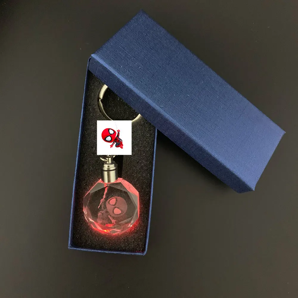 Bright Dragon Ball Crystal the Avengers Key Holder Bag Pendant Jewelry Cartoon Anime Crystal Shiny Ball Led Car Pendant