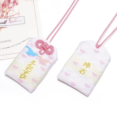 3 Мультфильм японский Omamori lucky bag брелок благословение желаний льняной амулет мешок Забавный персонализированные сладкие ювелирные изделия розовые аксессуары - Цвет: 3