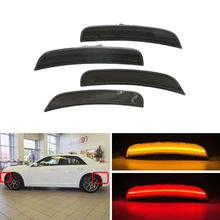 Smoke спереди/сзади светодиодные боковые габаритные огни для Chrysler 300 желтый красный фары указателя поворота авто-Стайлинг