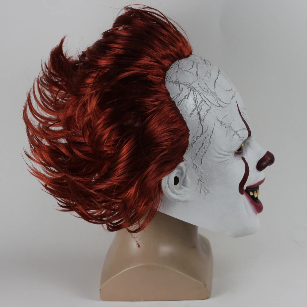 Светодиодный Джокер маска пеннивайза Stephen King It Chapter Two 2 ужас, Костюмированная вечеринка латексные маски шлем клоун Хэллоуин вечерние костюм, реквизит