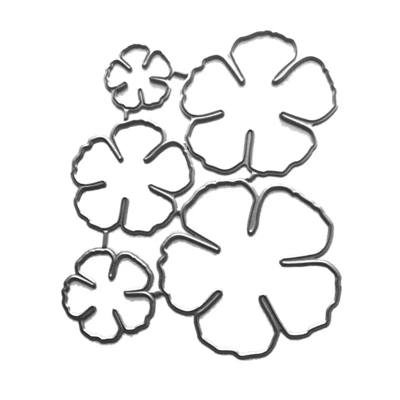 Troqueles de corte de Metal con cinco flores de pétalos, plantilla para Álbum de estampillas DIY, álbum de estampillas estampado de tarjeta de papel, decoración artesanal