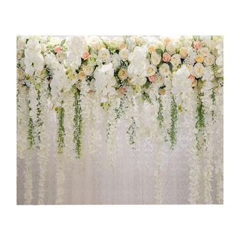 

Photo Studio Baby Shower Rose Backdrop Props Vinyl Wedding Curtain 3D Realistic Portable Romantic Photography Background Party