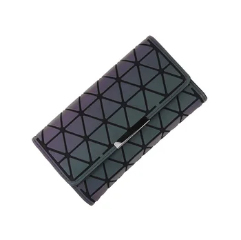 

Maelove New geometry wallet female hologram handbag Clutch purse Matt Color/luminous wallet Free Shipping