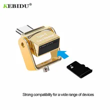 Кардридер KEBIDU с брелоком для карт памяти Micro SD TF USB 3 1 Type C Samsung Macbook